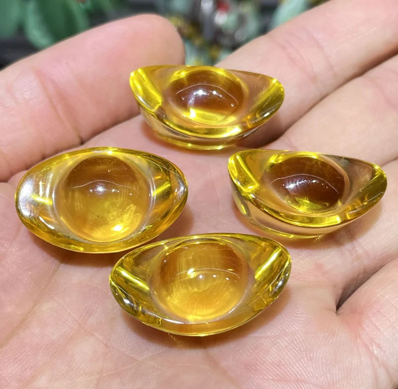 Оптовая продажа 10 шт./лот глянцевый цитрин слитки искусственные китайские