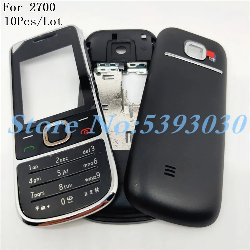 10 шт./лот новый полный Чехол для мобильного телефона Nokia 2700 2700c с английской