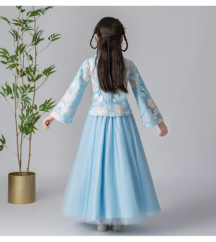 Платье для девочек с цветами в китайском стиле платье свадебвечерние вечернее