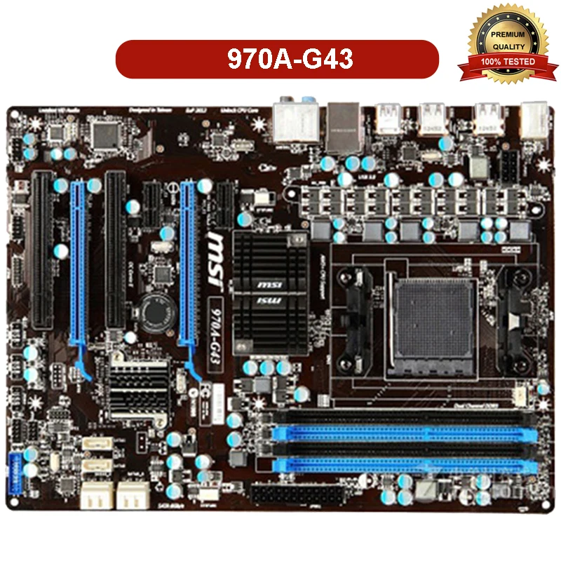 Оригинальная материнская плата DDR3 для MSI 970A-G43 разъем AM3 + платы USB2.0 USB3.0 32 Гб 970 б/у