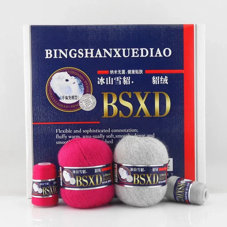 Норка из меха норки с кашемиром ручная вязка крючком вязаный шарф шапка средней