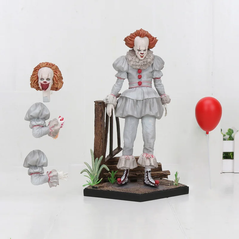 Pennywise no box 16-25 см NECA это фильм Pennywise Джокер 1990 Стивен Кинг клоун Фигура NECA VS фигура хищника Хэллоуин украшения подарки - Цвет: Pennywise no box
