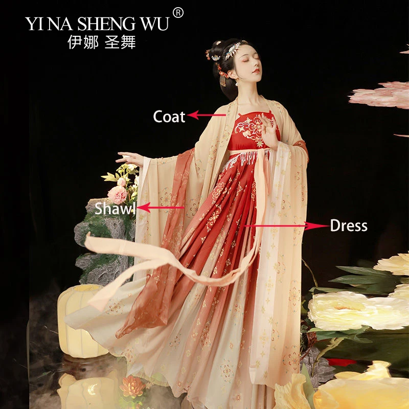 Hanfu оригинальный летняя одежда для принцесс с вышивкой китайское традиционное