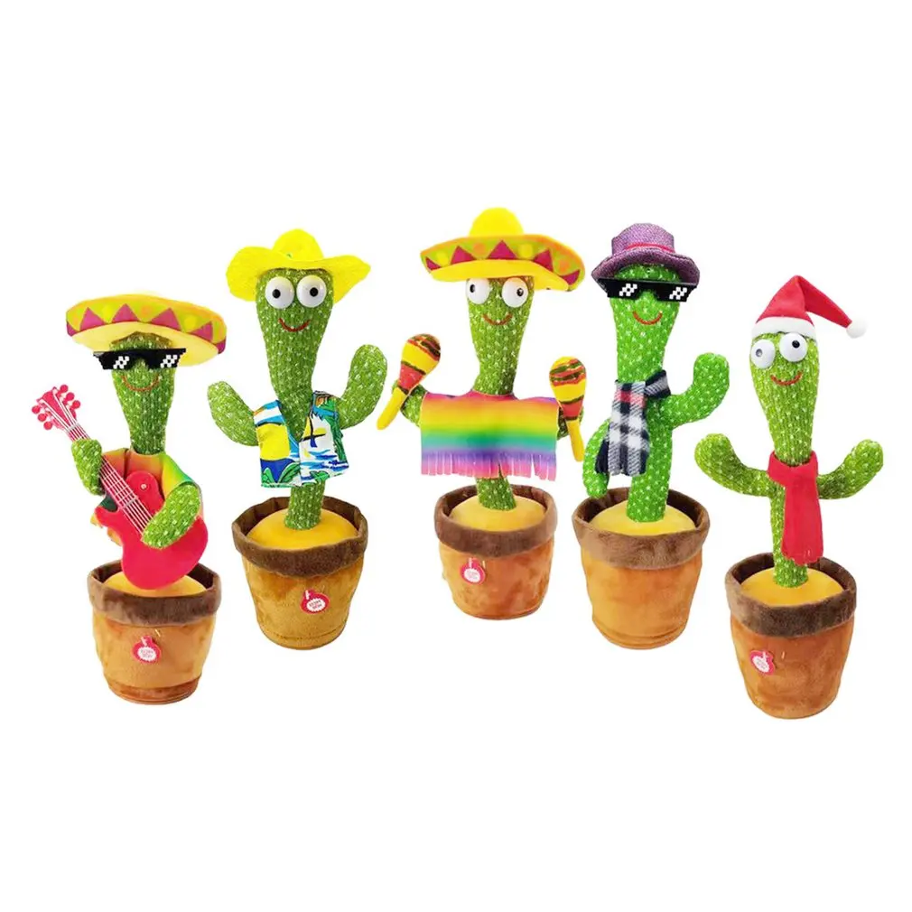 

Cute Funny Electric Twisting Electronic Dancing Enchanting Cactus Toy Children Gift Dancing Cactus Plush Toys