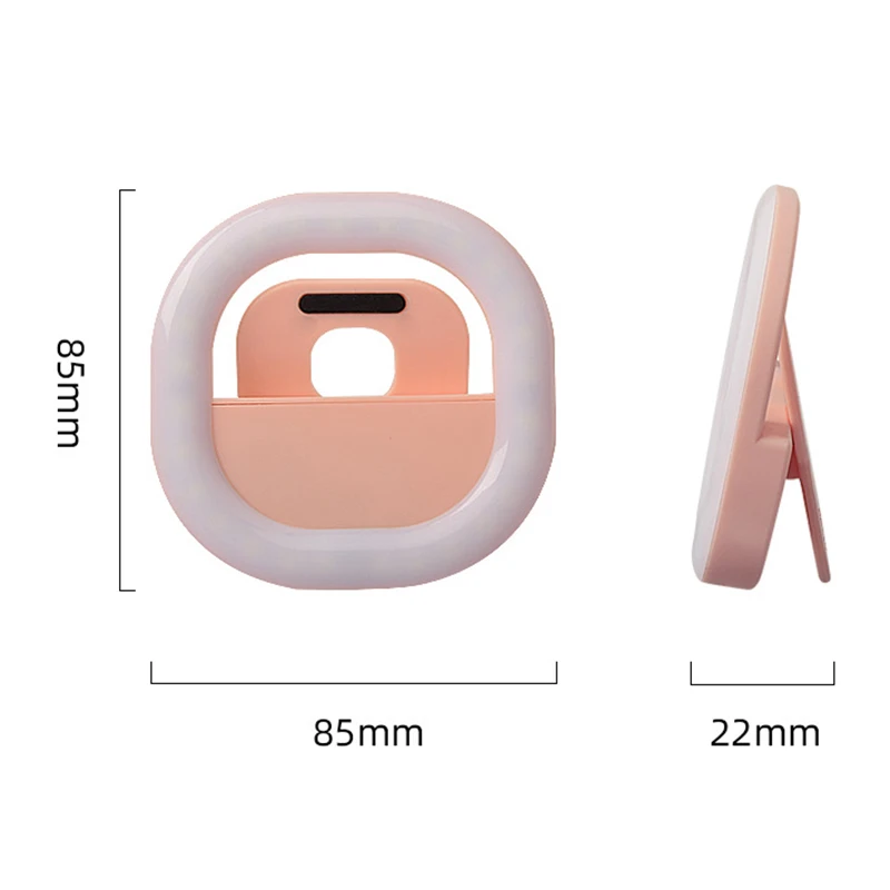 

1PC LED Ring Flash Mini Mobile Phone Fill Light Self Timer Square Miniature Mobile Phone LED Lamp Ring Flash For Mobile Phones