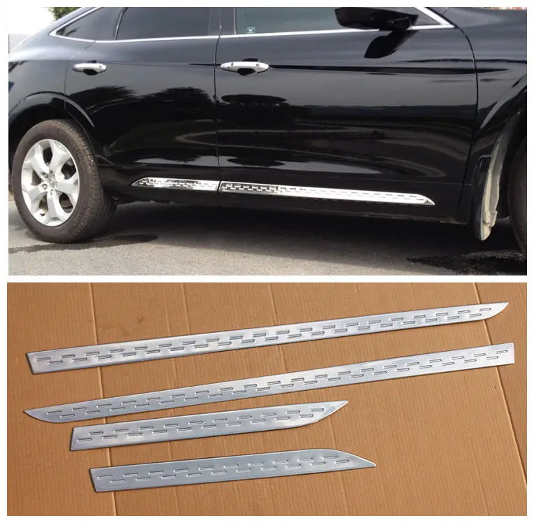 Стальной корпус боковое формование хромированная Накладка на порог для honda crosstour