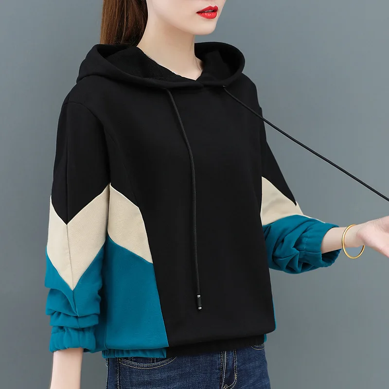 

Новинка, осенне-зимнее пальто, хлопковые милые свободные толстовки с капюшоном и карманами, Женский флисовый фланелевый пуловер, Женская По...