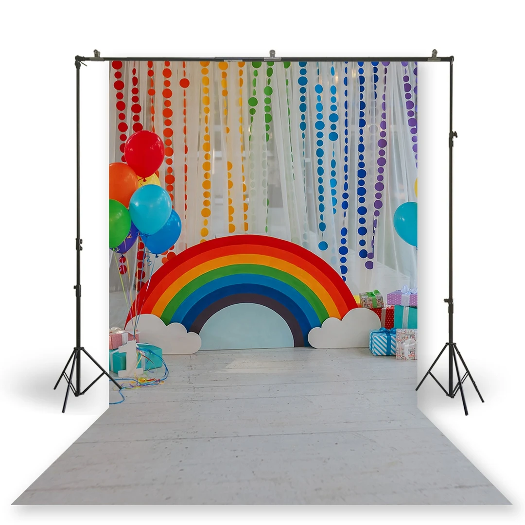 

Фотография HUAYI фон для новорожденных Детский праздник день рождения Декор студия Фотофон интерьер Радуга фотография декорации XT-6747