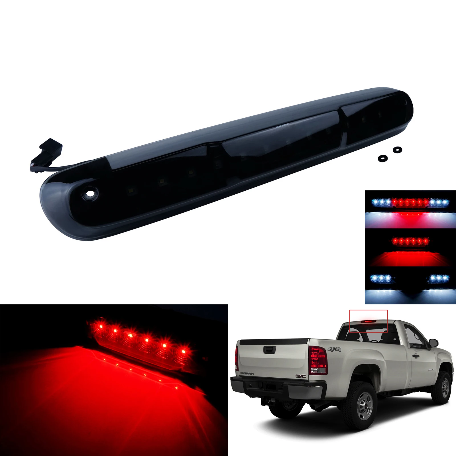 

ANGRONG для 2007-14 Chevy Silverado GMC Sierra High Mount LED 3rd стоп-сигнал лампа для груза