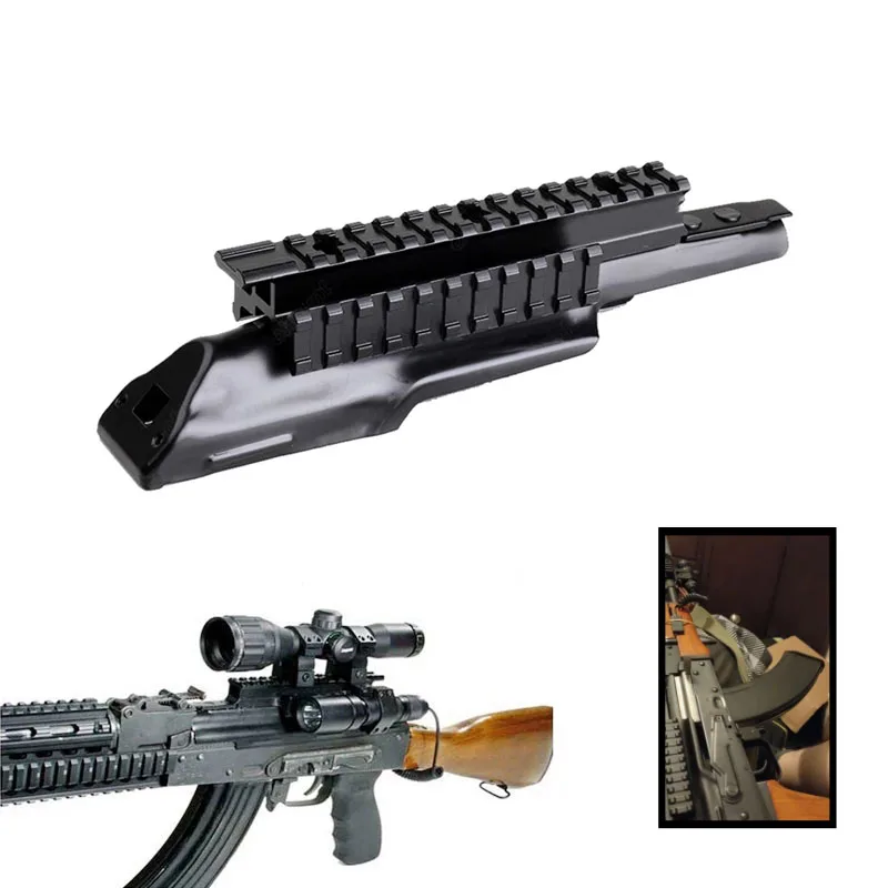 

WEEWOLVES AK47 AK Tri-rail Integral Rail Mount Receiver Top Cover Scope Mount Picatinny Weaver Rail Base For Hunting Scope