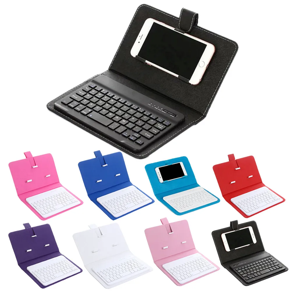 Чехол из искусственной кожи с беспроводной клавиатурой для iPhone защитный чехол