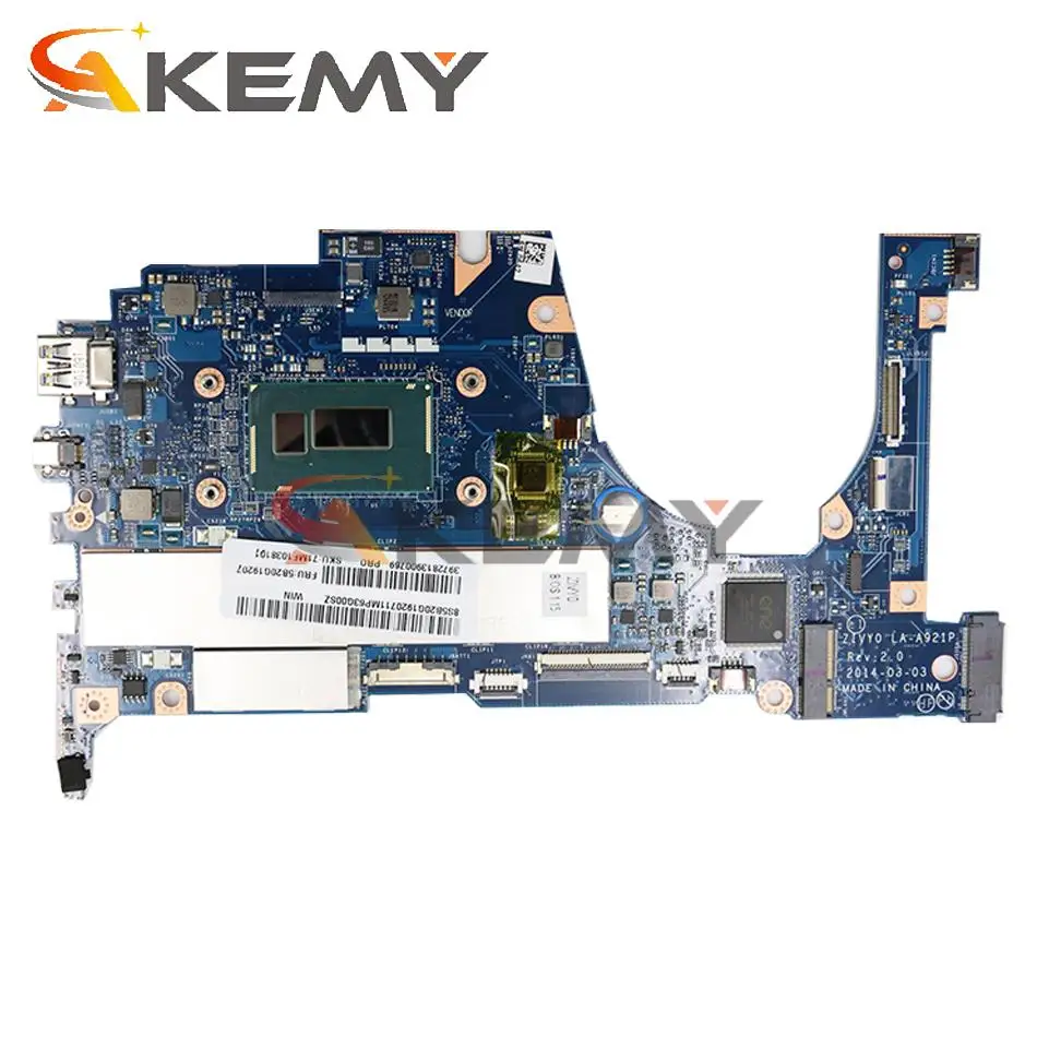 zivy0 la a921p motherboard for lenovo yoga 2 13 yoga 213 laptop motherboard w cpu i3 400540104030u 4g ram 100 fully tested free global shipping