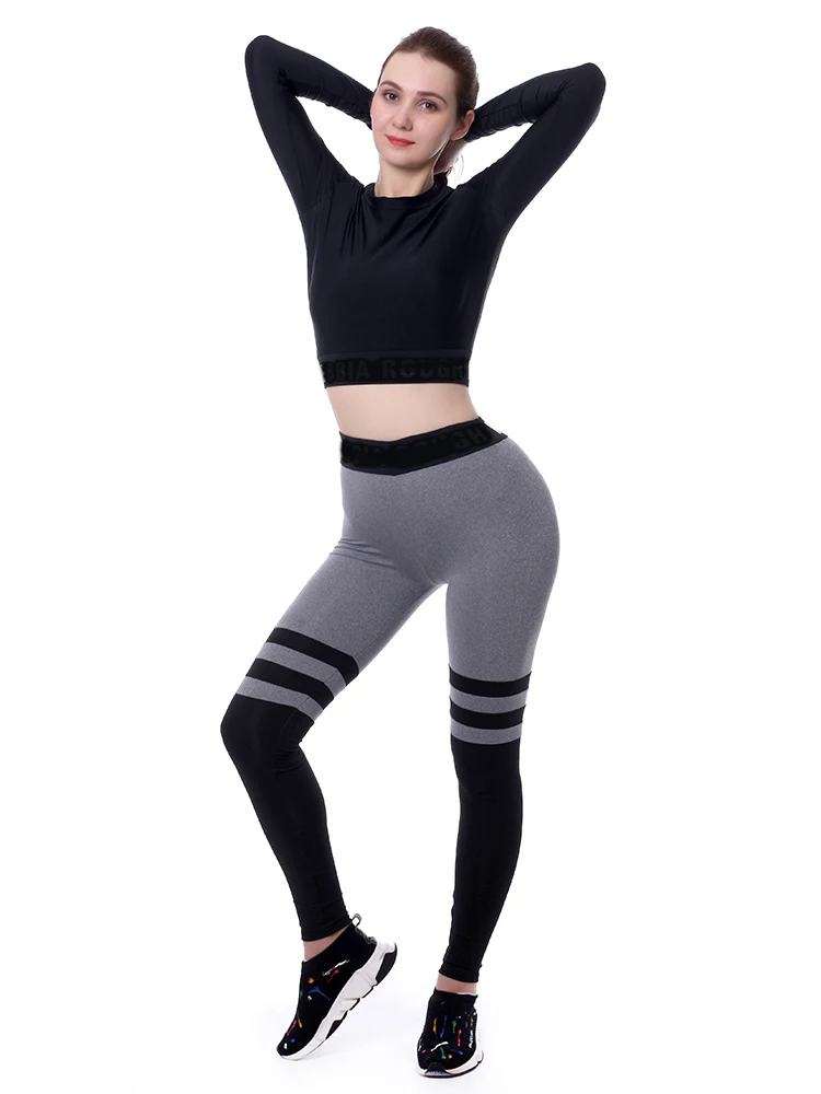 2 леггинсы для занятий йогой спортивный комплект из двух предметов наряд Женская