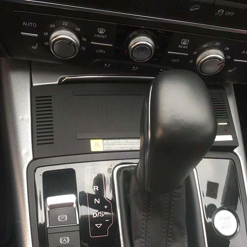 

15W car QI wireless charger mobile phone charger fast charger charging plate panel for Audi A6 C7 A7 RS6 2012-2018 for iPhone