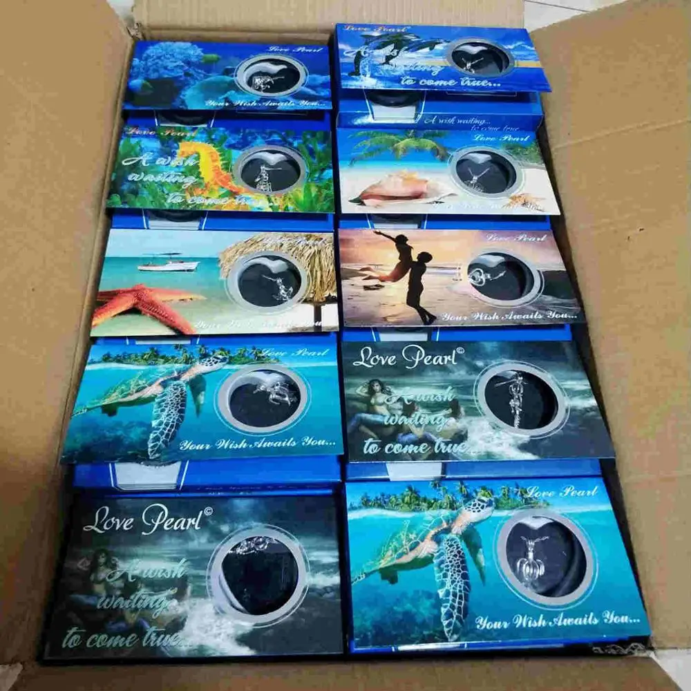 Натуральная устричная жемчужного ожерелья подвески ювелирные изделия 1 Комплект