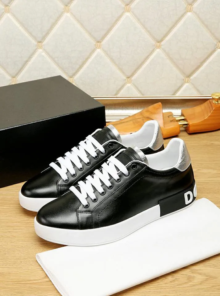 

2021 New Brand Men's low Top Sneakers Metal Plaque Python Print Leather Side Zipper Design Shoes