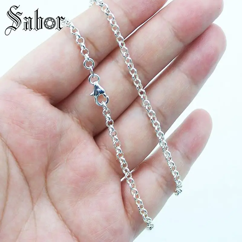 Цепочки с застежкой карабином серебристого цвета ширина 3 мм|Цепочки| |