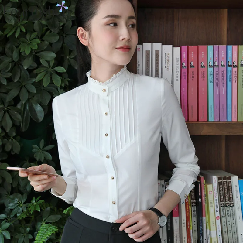 Элегантные белые блузки и Формальные Рубашки для женщин офисные женские Рабочие