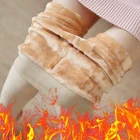 Женские колготки, зимние бархатные теплые колготки, эластичные повседневные плотные колготки с высокой талией, черные облегающие колготки для женщин, чулки