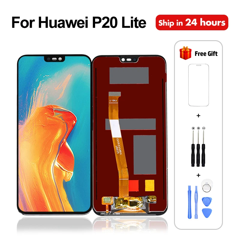 Для Huawei P20 Lite Nova 3e ЖК дисплей + сенсорный экран дигитайзер сборка экрана для