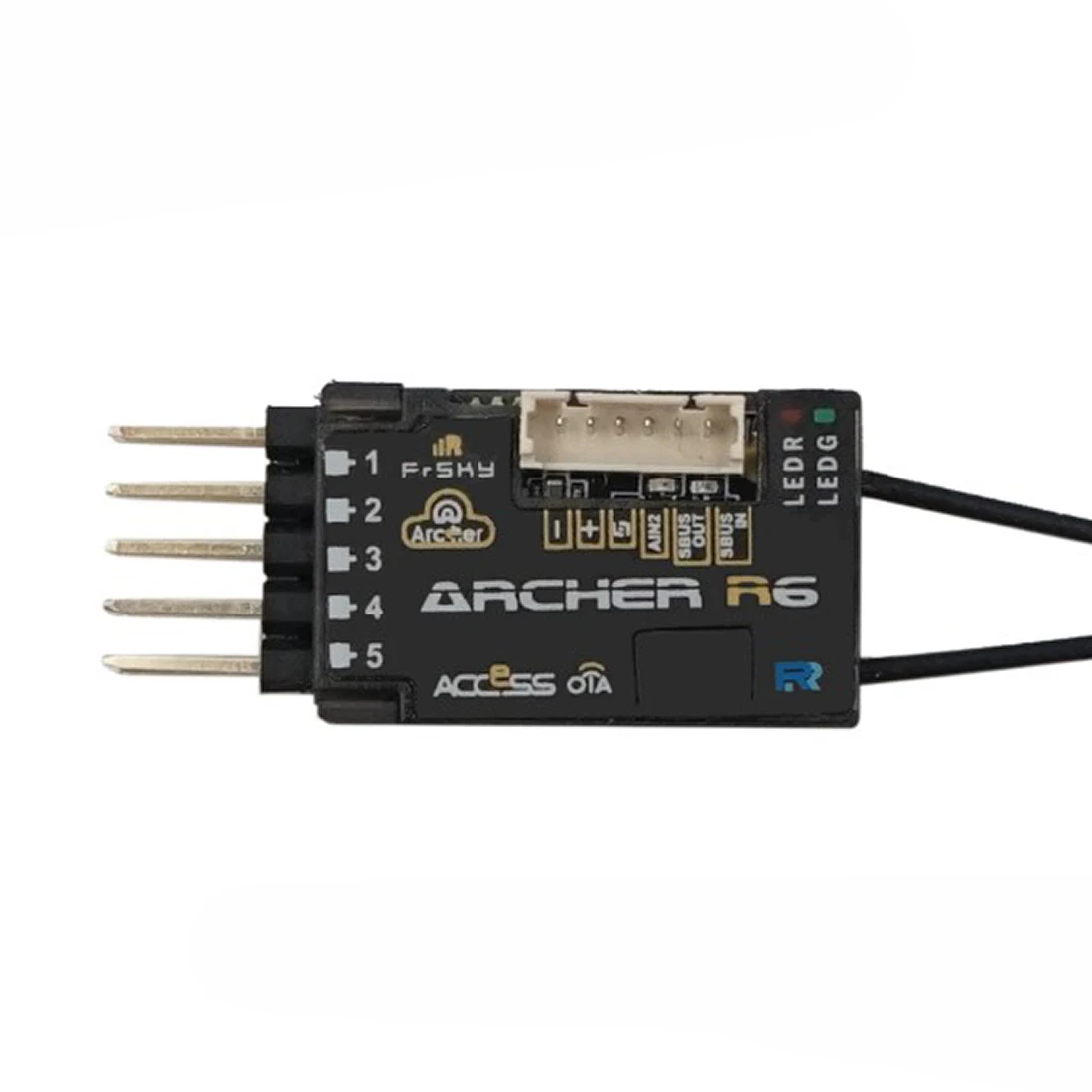 

Приемник FrSky 2,4 ГГц Archer R6 ACCESS OTA, телеметрический резервный приемник с 6 серворазъемами ШИМ для неподвижных крыльев, аксессуары для радиоупра...