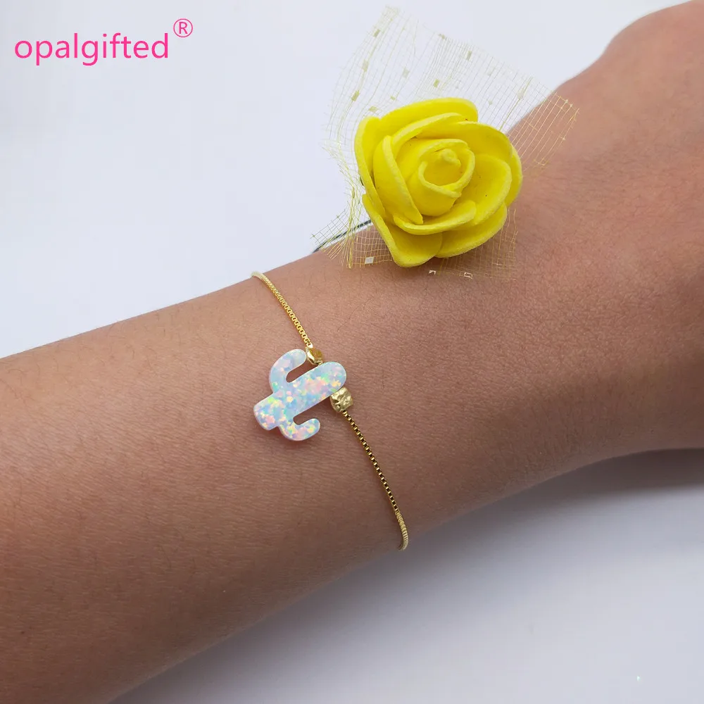 1 шт. белый цвет 11*13 мм Браслет С КАКТУСОМ опалом серебро/золото опал