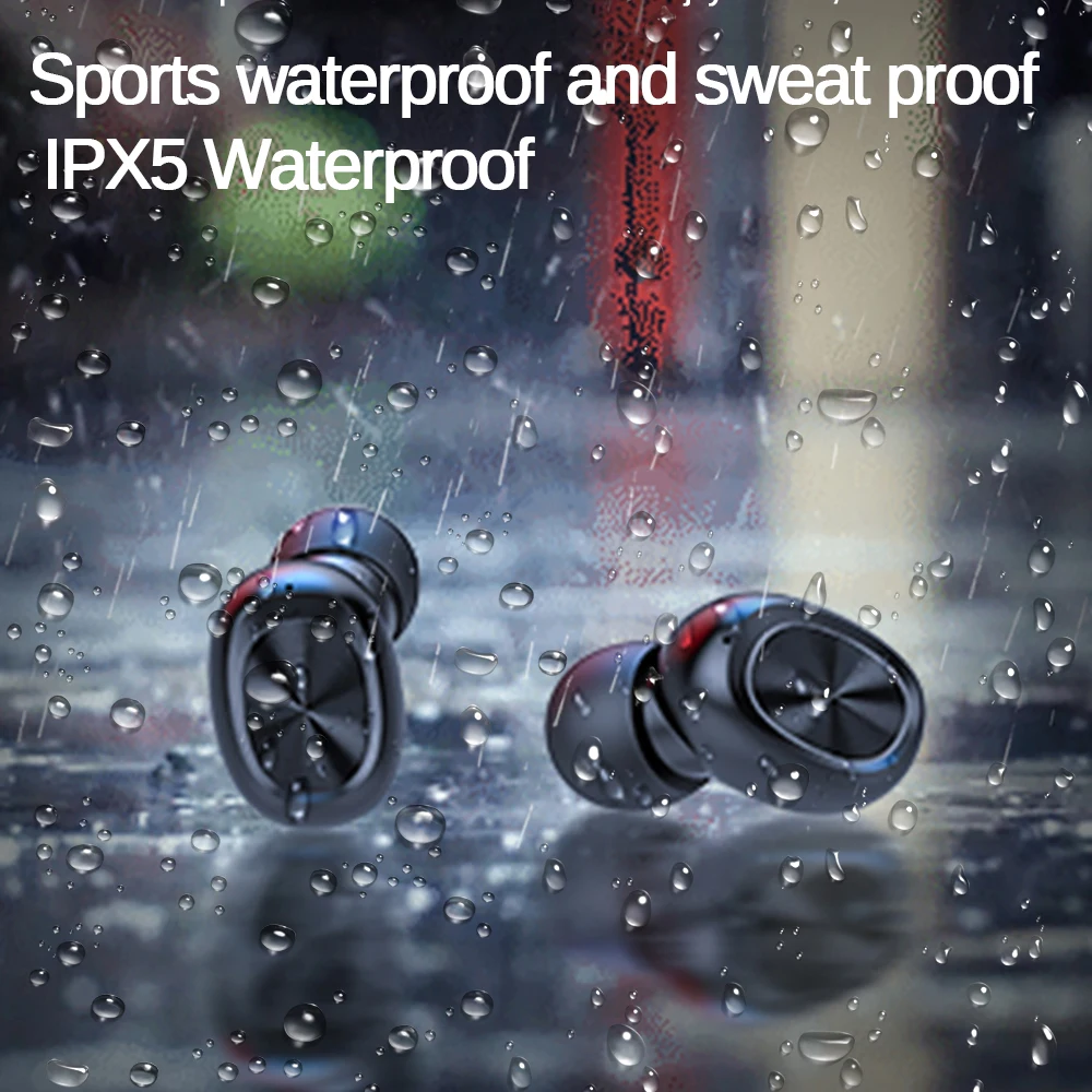 TWS Мини Bluetooth беспроводные наушники 5 0 сенсорное управление водонепроницаемые 9D