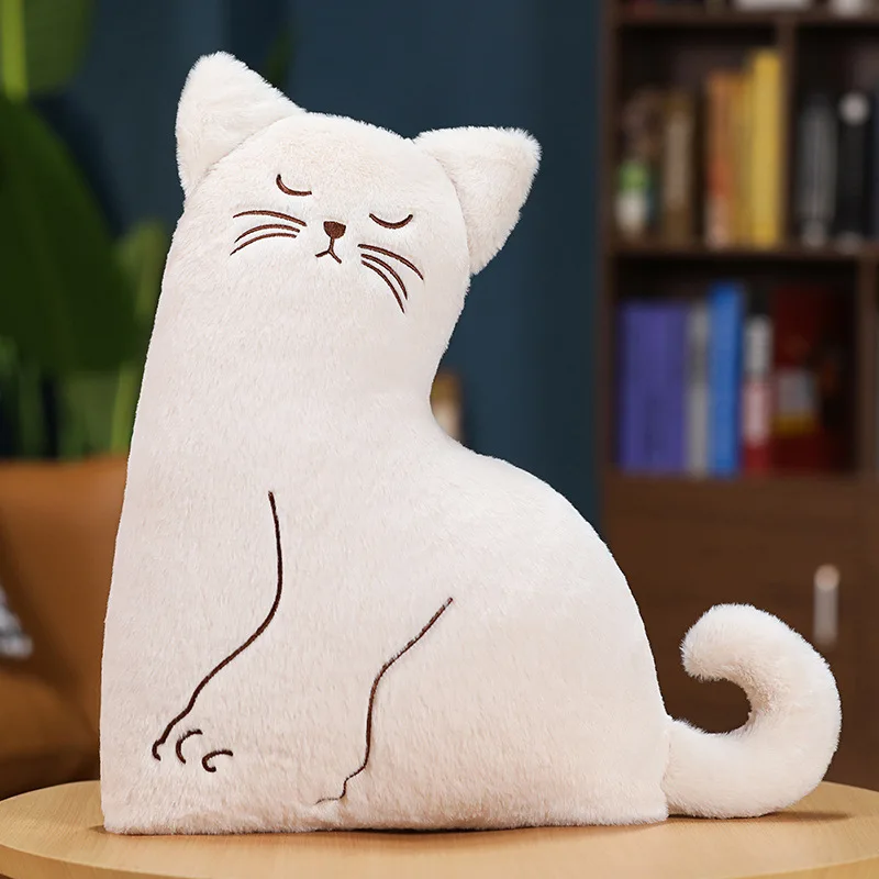 Плюшевая игрушка в форме кошки подушки для тела набивные с одеялом декоративные