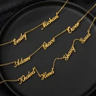 Ожерелье с тремя именами на заказ, из нержавеющей стали, золотая цепочка-чокер, персонализированный кулон с именем, ожерелье, ювелирные изделия, лучший подарок для парня