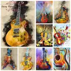 Алмазная живопись 5D сделай сам, картина Стразы с изображением гитары, скалы, музыки, вышивка крестиком, украшение для дома, подарок