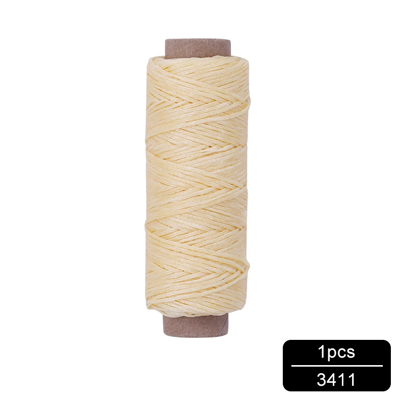 NO.3411 MIUSIE 1 шт. 50 м 150D 1 мм кожаный вощеный шнур для DIY инструмент для рукоделия ручная строчка плоская Вощеная швейная линия - Цвет: NO.3411
