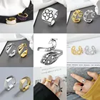 Винтажное креативное модное регулируемое кольцо с буквами для женщин, регулируемое кольцо в стиле панк, хип-хоп, Модная бижутерия, лучший подарок