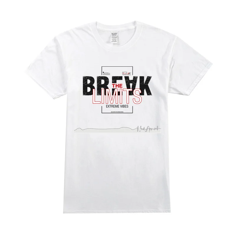 

Tide Brand Men's T-shirt Men's Round Neck Summer New Fashion Temperament White Men's Trend Heavy Industry Printing Short Sleeve