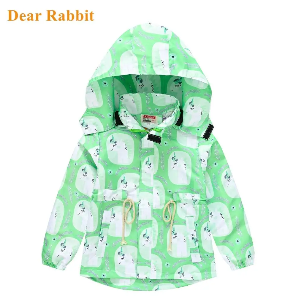 

2022 Spring Autumn Children Windbreaker Outerwear Coat Baby girl winter clothes Kids print Long Sleeve Jacket Hooded Clothing