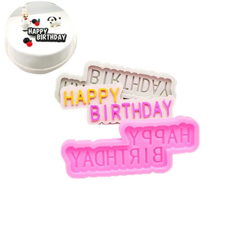 Силиконовые формы для выпечки сделай сам в виде букв С Днем Рождения |