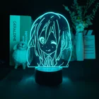 Светодиодный сенсорный ночник K on Yui Hirasawa, 3D неоновая настольная лампа для детской комнаты, аниме ночсветильник для вечеринки, клуба