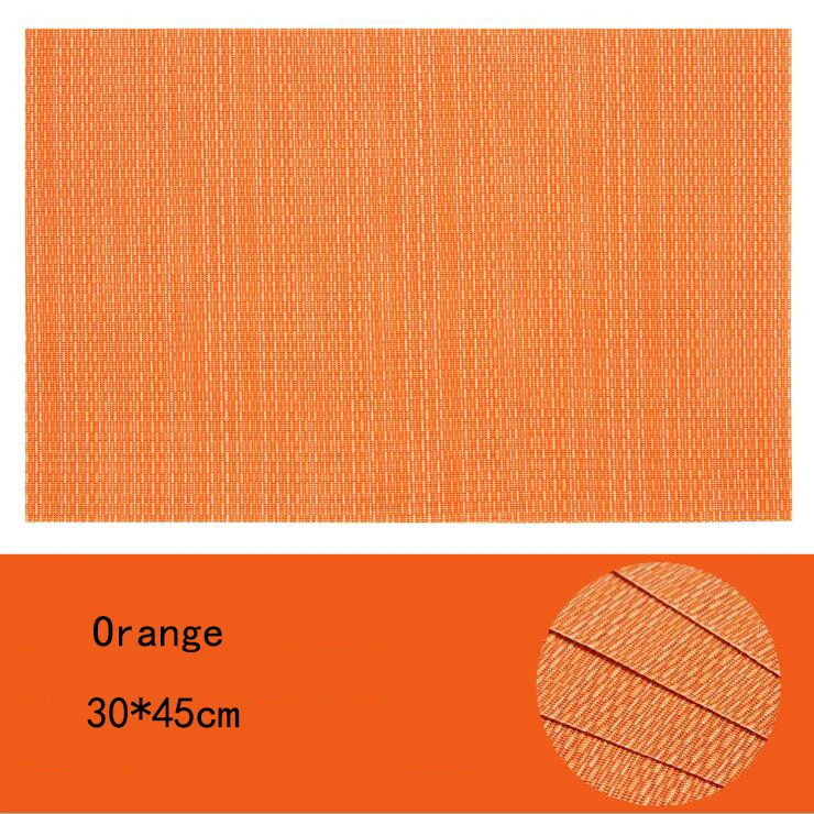 

4/6Pieces Table Mat PVC Thick Placemats Hotel Mutiple colors Table Mats Heat-Resistant Washable Placemat Anti-skid Mats