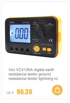 ЖК-дисплей с подсветкой UNI-T UT501A 100V-1000V мегомметром изоляции заземления Измеритель сопротивления заземления тестер Мегаомметр вольтметр