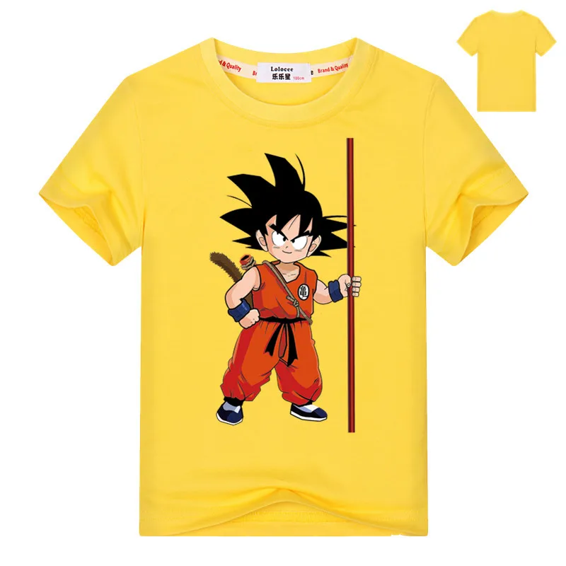 Dragon Ball футболка Гоку братьев топы, футболки Вегета мужские шорты для купания для мальчиков и девочек аниме «Наруто» best friend» футболка с надписью: "Dragonball Z футболка игрушечные фигурки из игры Dragon Ball dbz(“ сын аниме Гоку - Цвет: yellow