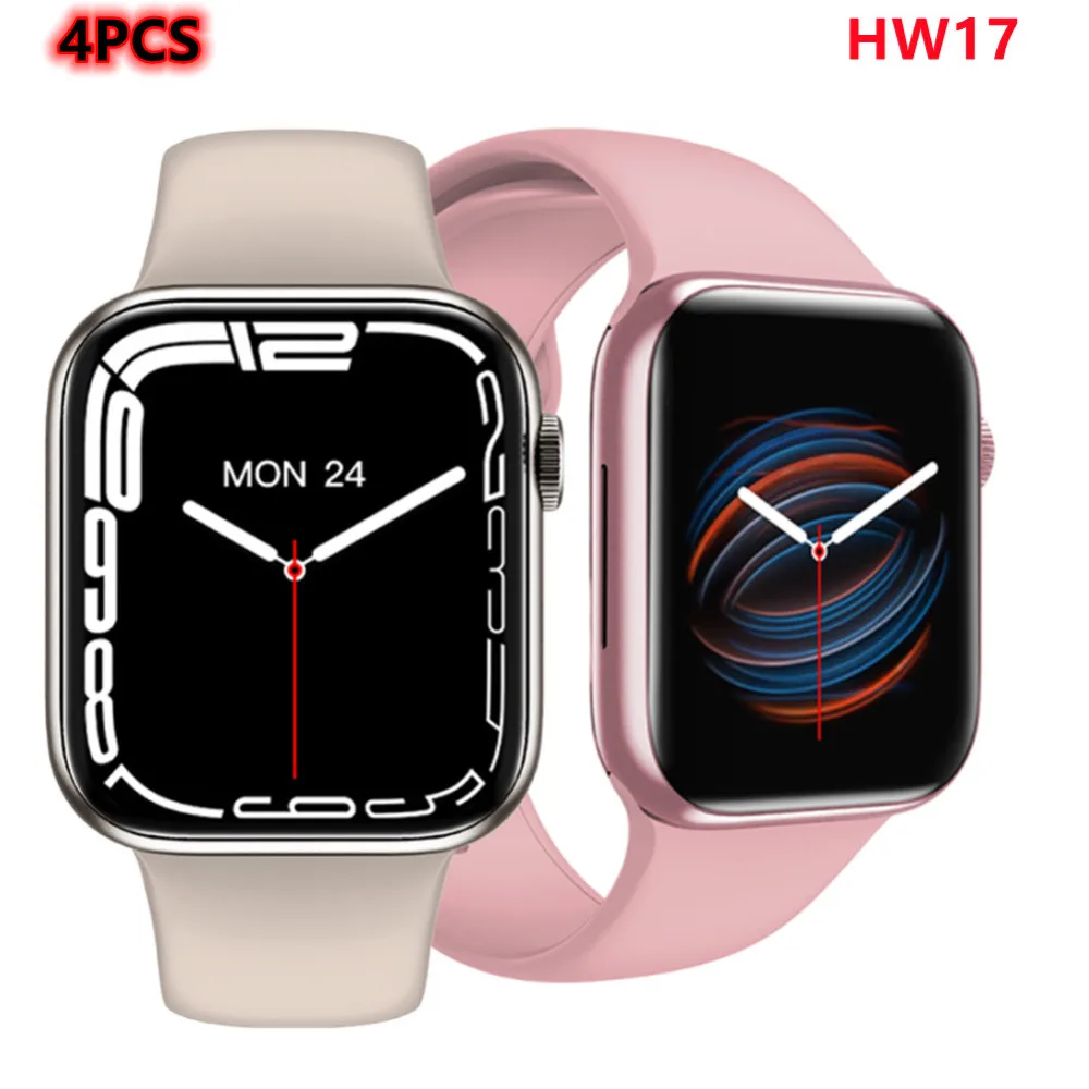 

Смарт-часы HW17 IWO 14 Pro Max 4 шт., спортивные умные часы с GPS, с Bluetooth, для мужчин и женщин, серия 7, PK W37 T500 X8