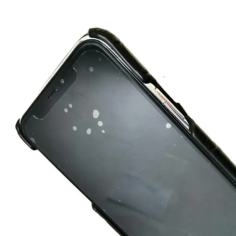 Чехол Solque из натуральной кожи для iPhone 11 Pro Max, чехол для телефона s, Роскошный милый крокодиловый держатель для карт, ультра тонкий жесткий чехол
