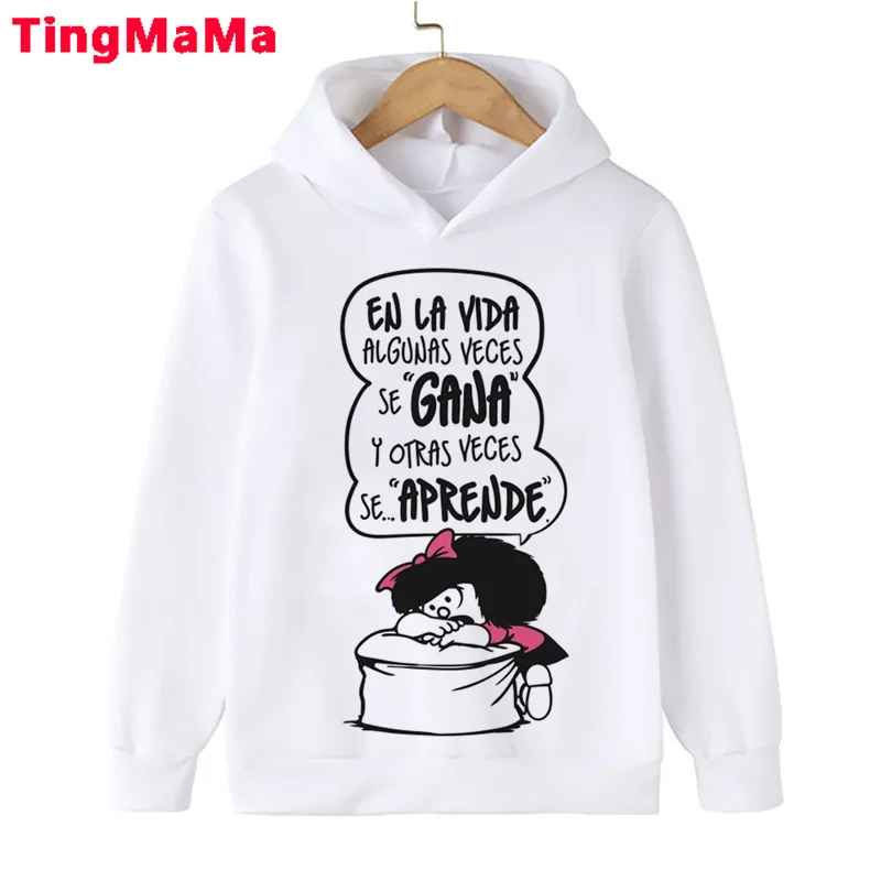 

Mafalda teenage baby hoodie cute anime cartoon funny roupa crianca sweatshirt big bother