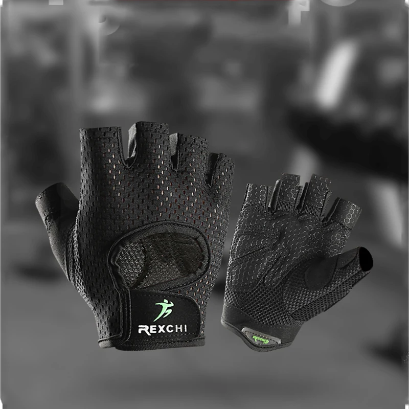 

Fitness Gloves GYM Men's Exercise Sports Training Gloves for Womens Wrist Guard Half Finger Non-Slip Body Building Gloves