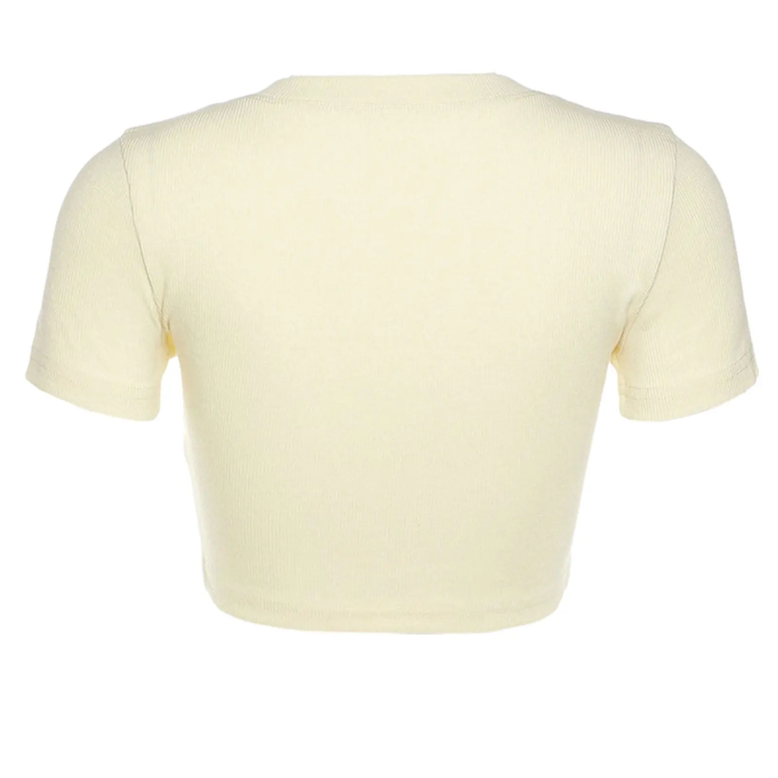 

Summer Y2k Aesthetic Kawaii Clothes Cute Cartoon Fashion Printed Sexy Slim Cropped Short-sleeved T-shirt White Crop Top