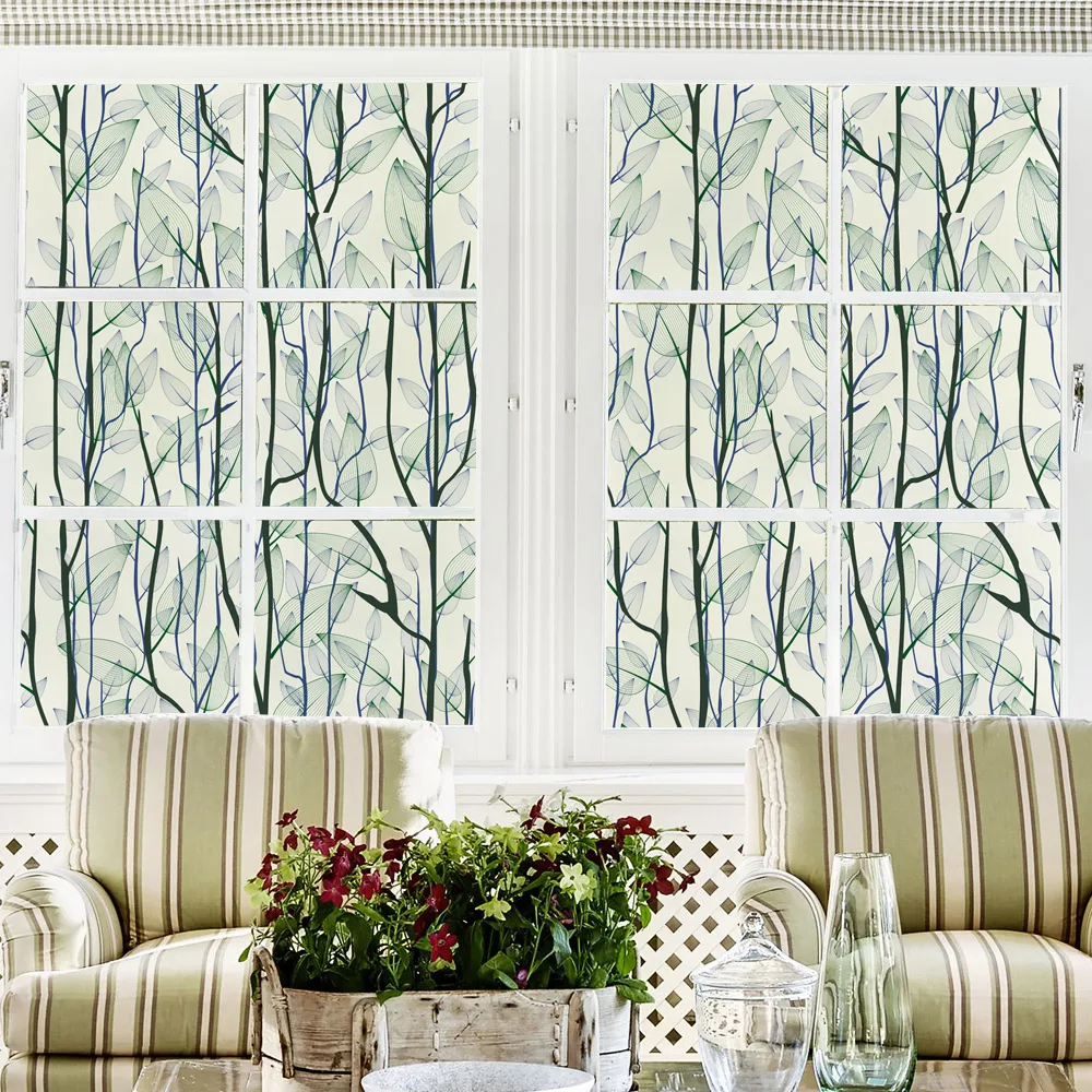 200 см Красота Стекло окно конфиденциальности пленка без клея украшение анти УФ