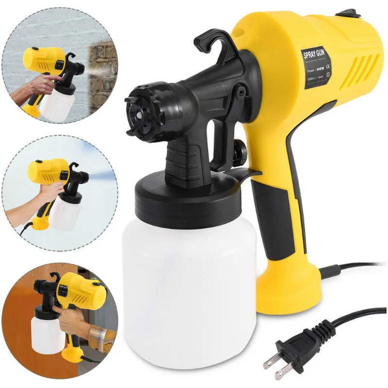 

Electric Spray Gun Nozzle Sizes 8000ml HVLP Household Paint Sprayer For Walls Ceilings Flow Control Airbrush Easy Spraying