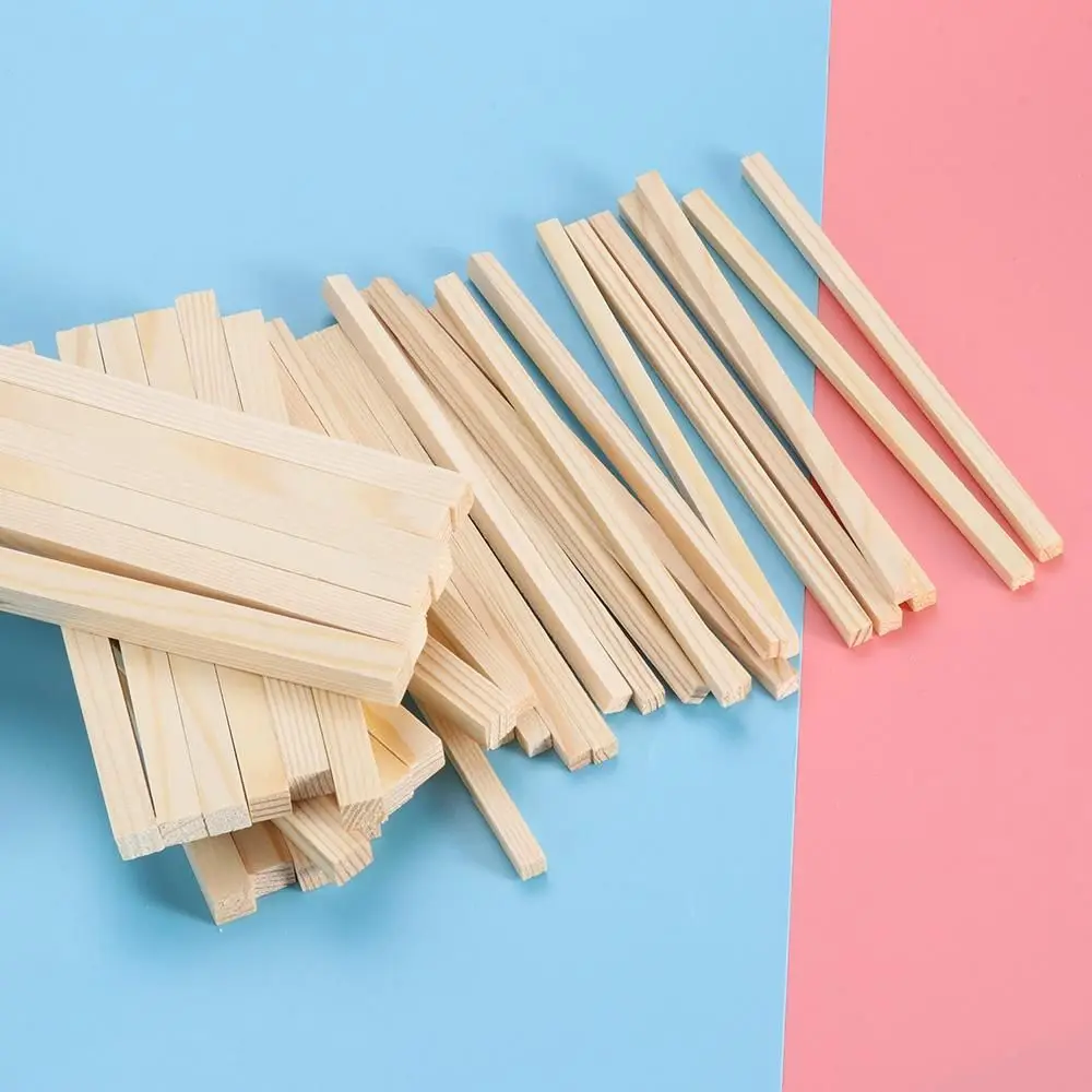 

10/30pcs Gifts Children homemade Building Model Educational Toys Wooden diy craft counting stick Square Wooden Rods
