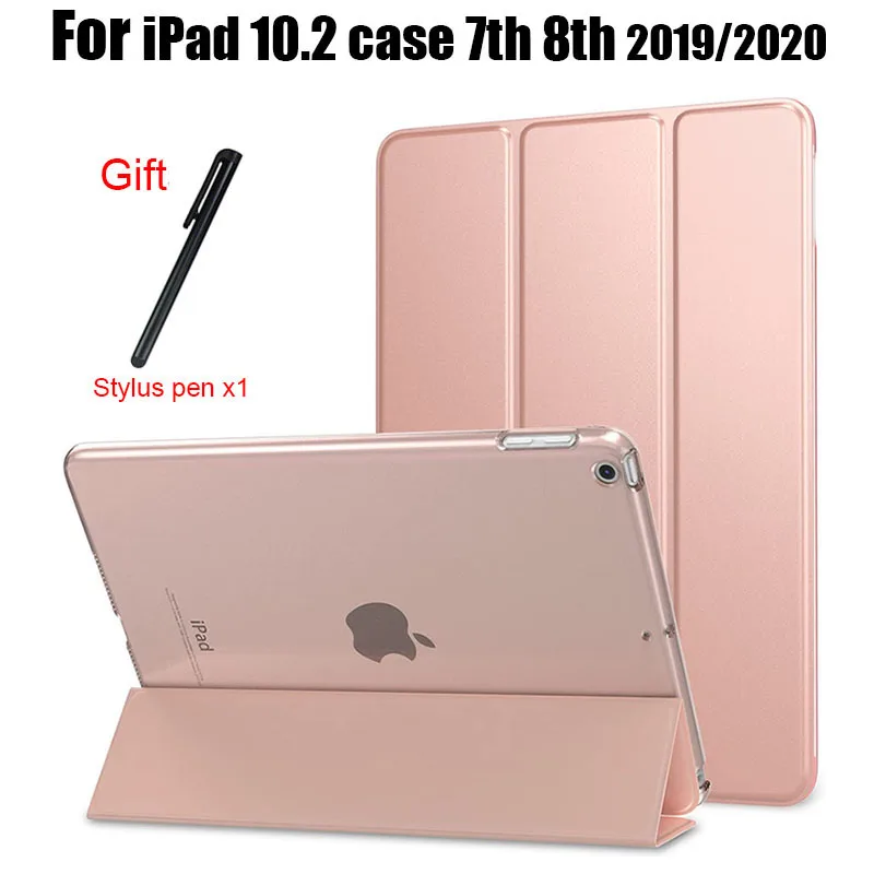 

Чехол-накладка для iPad 10,2, 10,2, 2020, кожа, Trifold, тонкий, полупрозрачный