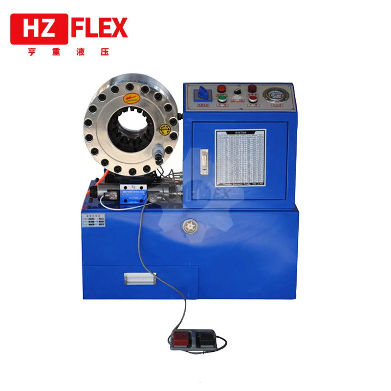 

CE certification hydraulic hose crimping machine 1/4" to 2" 4SH/SP ,110V/220V /380V, 31.5Mpa,500T with 10 sets dies