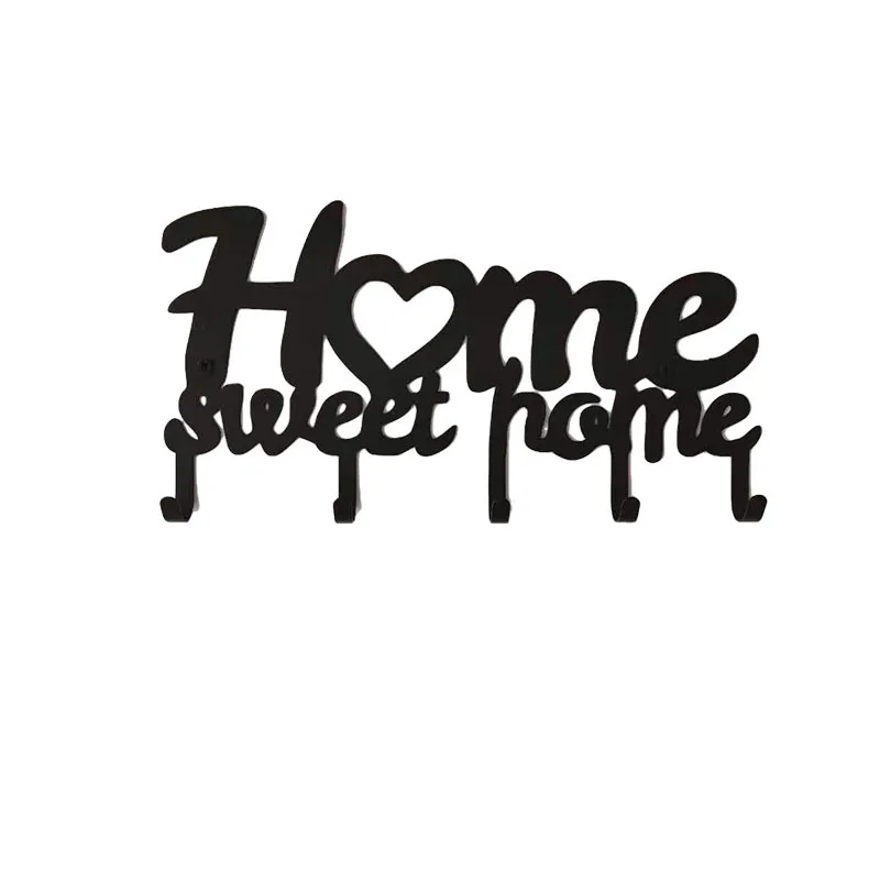 

Key Holder for Wall Mount Sweet Home Organizer Decorative, Metal Wall Coat Rack Key Hanger for Front Door,Kitchen Holder